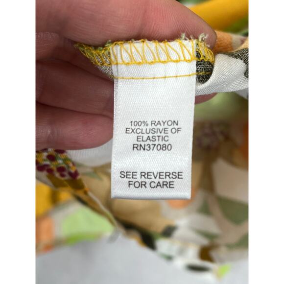 Cato smocked flowy 3/4 length sleeve multicolored top, size 22 - Picture 3 of 10